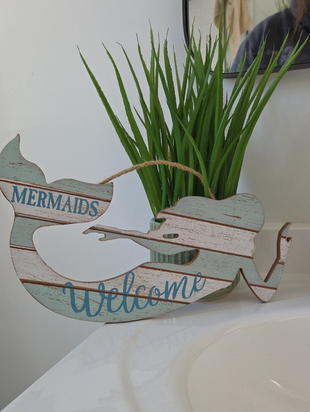 Mermaids Welcome Wooden Mermaid Wall Hanging Sign
